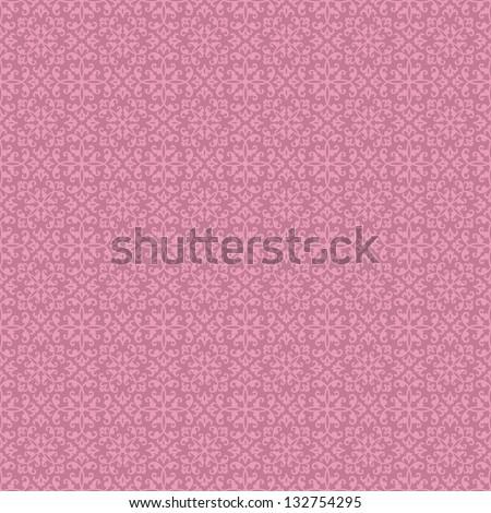 Seamless Coral Pink Damask