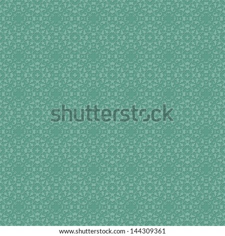 Soft Seamless Aqua Green Damask Pattern
