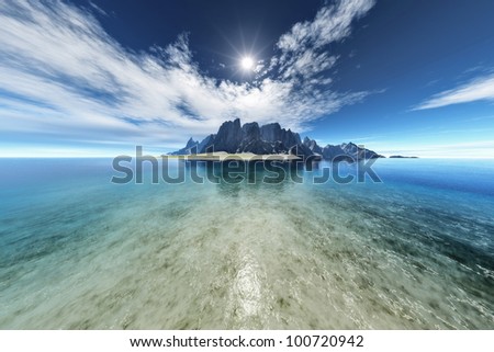 An image of a nice fantasy island