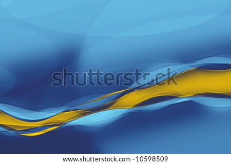 An illustration of an blue orange abstract wave