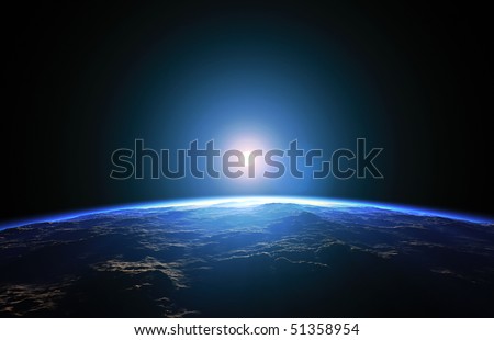 stock photo : deep space planet background