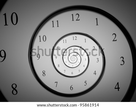 An image of a dark droste time spiral