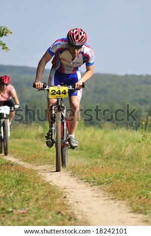 MOSCOW, RUSSIA - 13, SEPTEMBER 2008: Trial-Sport Mountain Race 100km  held in Moscow from 13nd to 14th September.