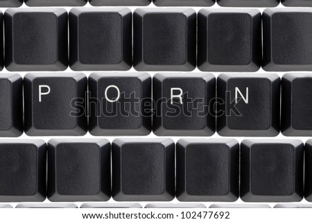 computer keys concept of internet online or cyber porn