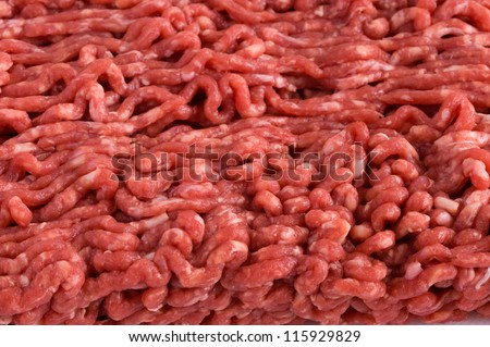 ground beef minced raw uncooked close up full frame