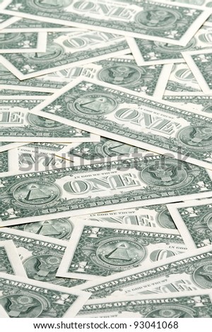 a carpet of american one dollar bills