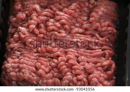 minced beef - this sample has approx 20% fat