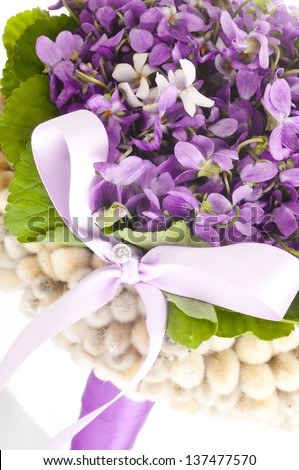 Wedding violet bouquet