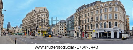 LONDON - JANUARY 4, 2012: Street on Bank Station on January 4, 2012 in London England, United Kingdom