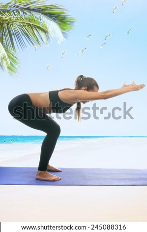 Yoga seria: Ardha Utkatasana, is also called Chair Pose