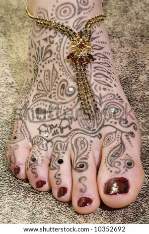 stock photo tattoo foot
