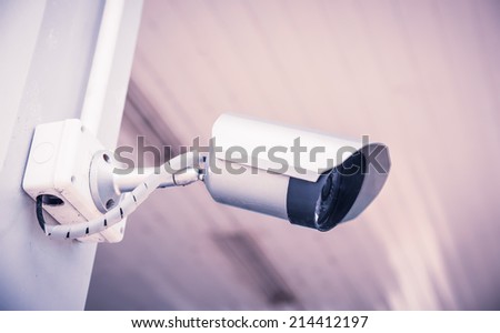 Security cameras for the safety retro filter effect