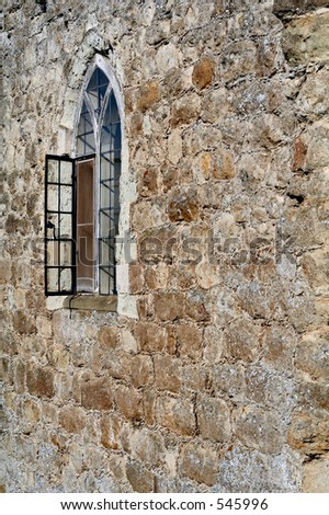 Castle wall with window