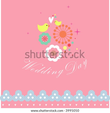 stock vector wedding card design 1