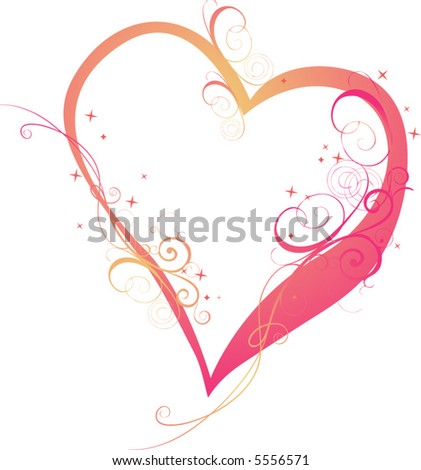 abstract heart shape design
