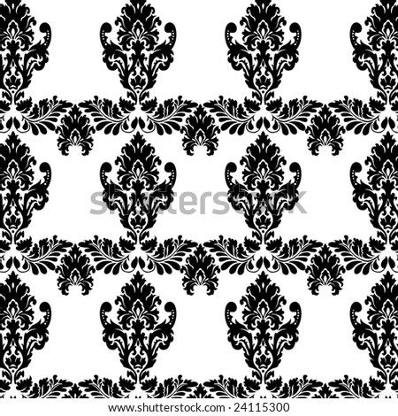 buy victorian wallpaper. stock vector : black and white vintage Victorian wallpaper
