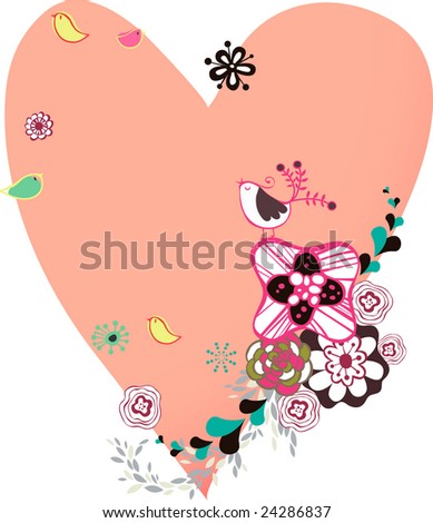 Wallpaper Of Heart Shape. stock vector : heart shape