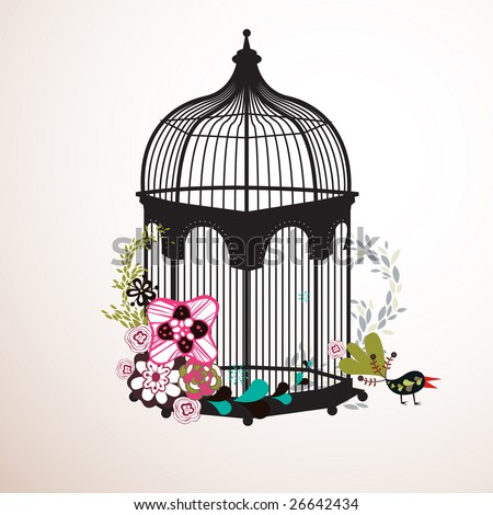 Free Vector Editor on Garden Bird Cage Stock Vector 26642434   Shutterstock
