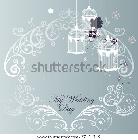stock vector wedding card design