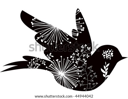 Black Birds on Black Bird Graphic Stock Vector 44944042   Shutterstock