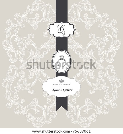 Logo Design Vector Free on Best Wedding Invitation Card Ever Stock Vector 75639061   Shutterstock