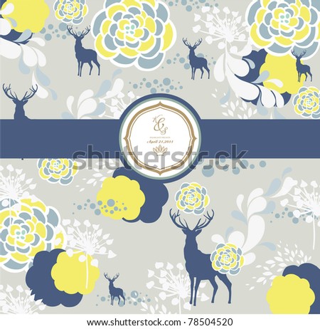stock vector lovely print for a book cover or a japanese style wedding 