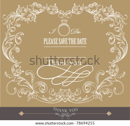 Free Wedding Vector on Card Cover Design  Wedding Invitation Card Stock Vector 78694255