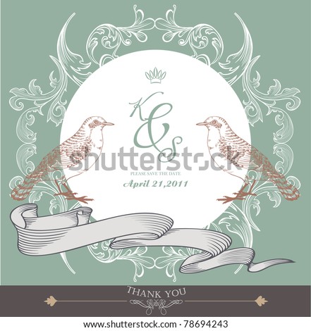 stock vector card cover design wedding card