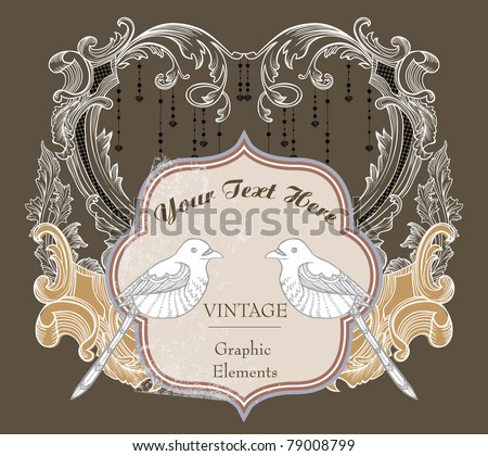 stock vector vintage cover design best card for wedding classic style