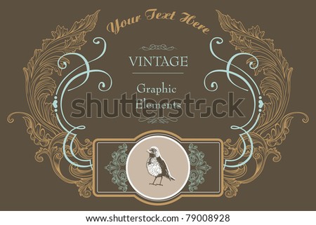 stock vector retro cover design best card for wedding classic style