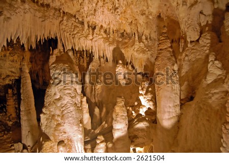 Rock formation in a cave