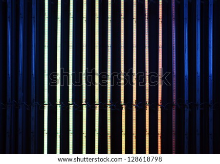 Neon Lighting Design, abstract lines design on dark background