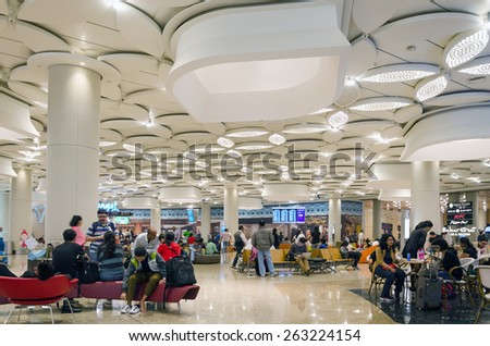Mumbai, India - December25, 2014: Tourist Shopping at Duty free zone in Chhatrapati Shivaji International Airport - Terminal 2 on December25, 2014 in Mumbai, India.
