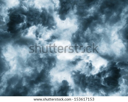 Background Of Dark Clouds Before A Thunder-Storm
