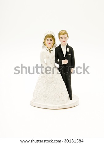 stock photo wedding cake figurines