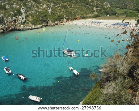 stock photo : Cala'n Porter. A beautiful beach at Menorca Island stock photo : Cala'n Porter. A beautiful beach at Menorca Island