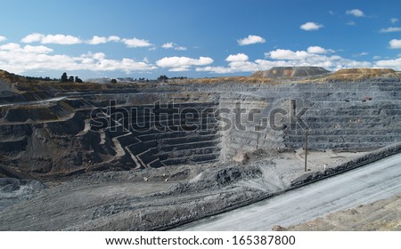 Macraes Flat mine, opencast gold mine, New Zealand