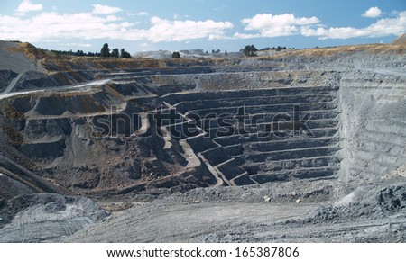 Macraes Flat mine, opencast gold mine, New Zealand