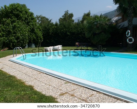 Luxury pool in Torbole, Italy