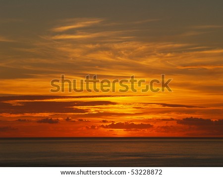 Sunset in Cape Reinga, Far North, New Zealand