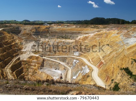 Martha mine, opencast gold mine, Waihi, New Zealand