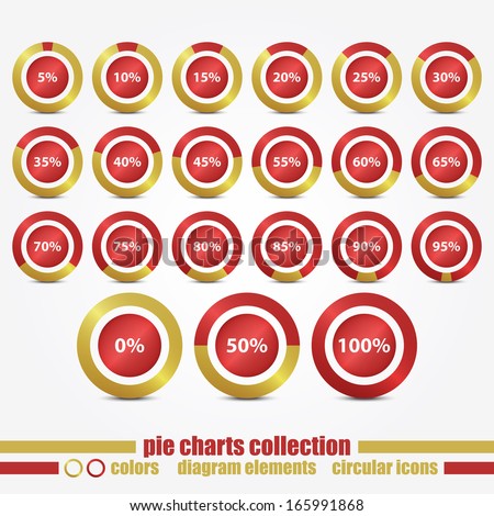 New Collection Of Circular Icons With Percentage Pie Charts Can Use <b>Like Web</b> <b>...</b> - stock-vector-new-collection-of-circular-icons-with-percentage-pie-charts-can-use-like-web-design-elements-165991868