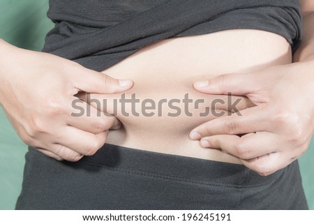 Belly fat in women.