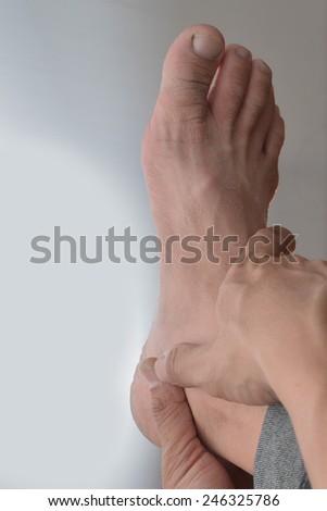 Man Ankle pain.
