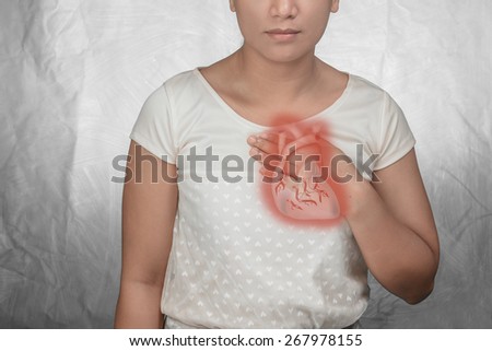 Women heart pain.