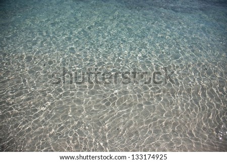 An image of clean shallow water with small waves