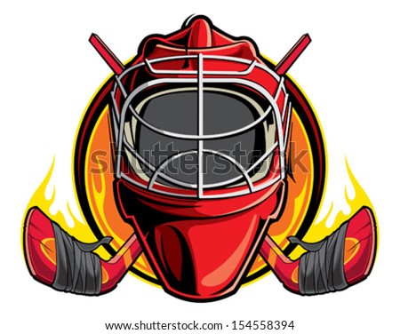 Hockey Goalie Stock Vector Illustration 154558394 : Shutterstock