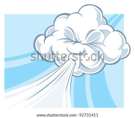 Cartoon Windy Cloud