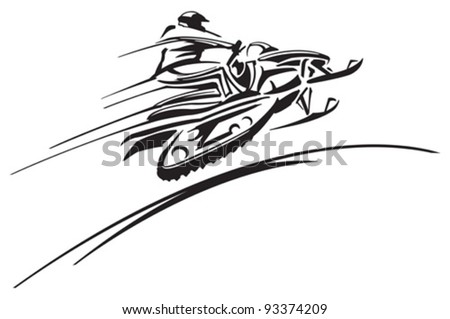 Snowmobile Vector Art