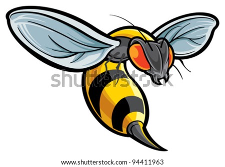 Wasp Stock Vector Illustration 94411963 : Shutterstock